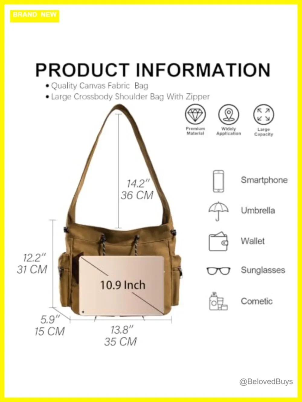 Y2K Canvas Messenger Bag Star Crossbody Tote Purse Shoulder Bag